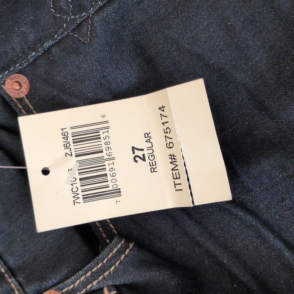 Lucky Brand Dark Wash Sofia Stright Jeans Size 27 NWT - Picture 5 of 5